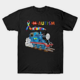 Train Puzzle Pieces Train Lover Autism Awareness T-Shirt